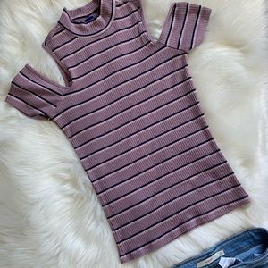 striped purple shirt